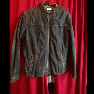 Men's Armani lambskin hoodie jacket